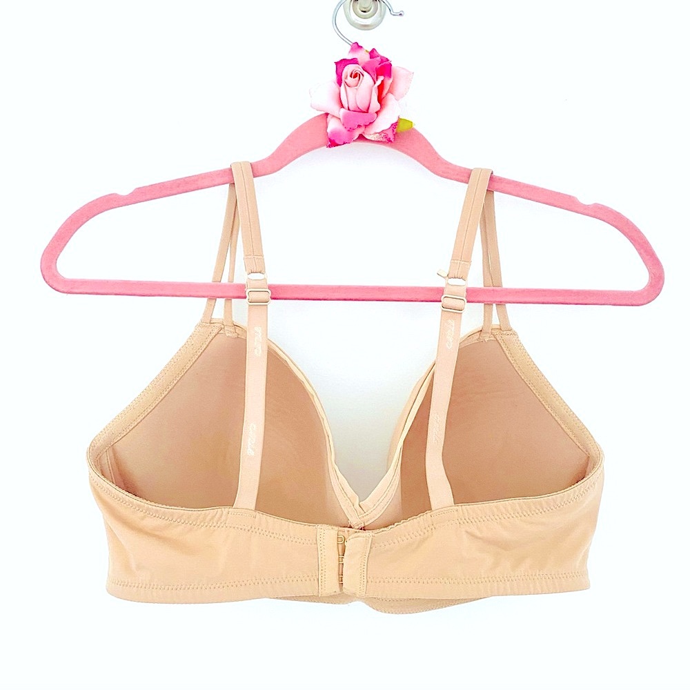 💕Aerie Nude Seamless Padded Crisscross Bra SZ 36DD - Picture 2 of 11